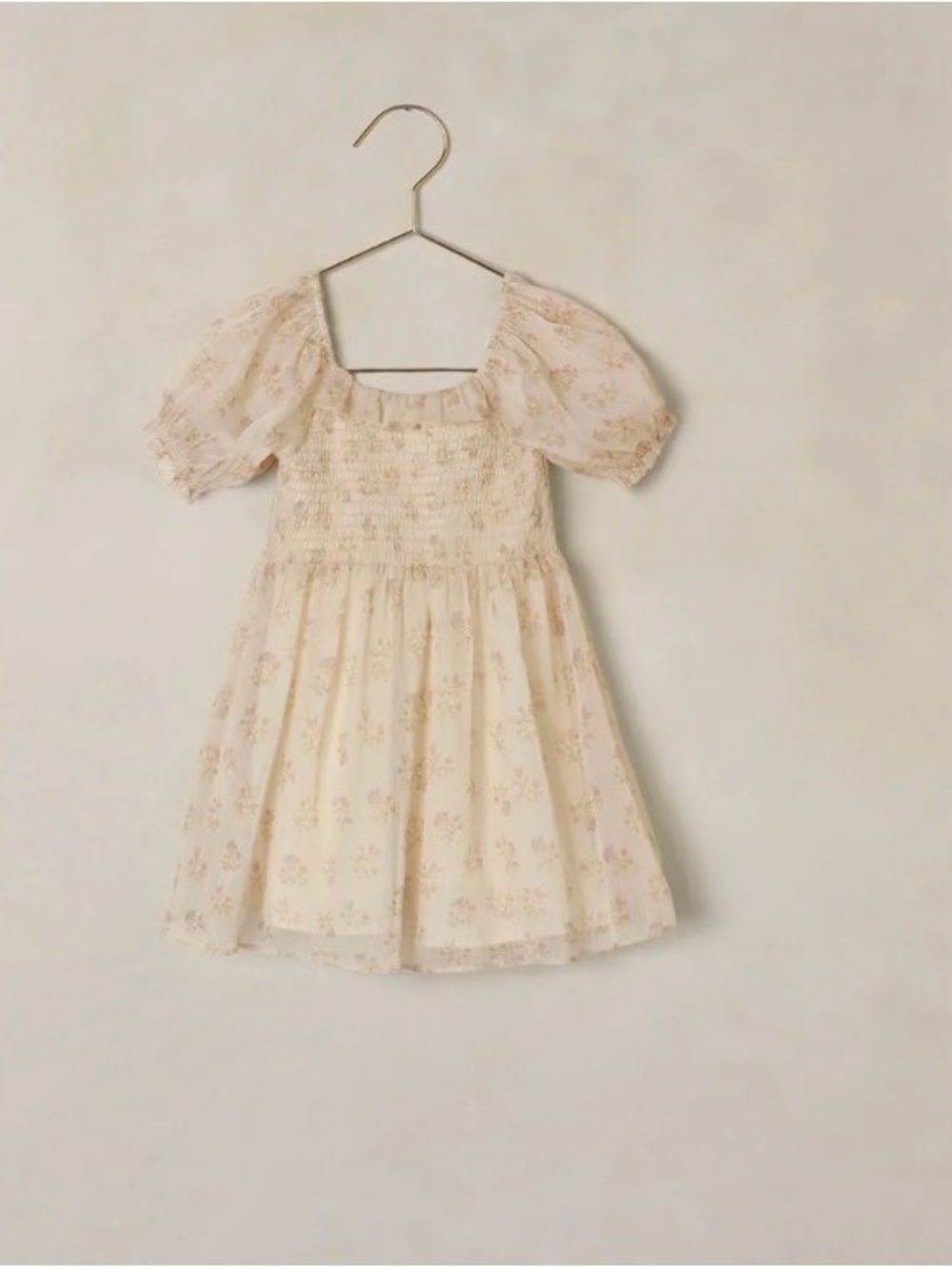 Noralee Millie dress in post nwt 2t' Cream Floral Puff-Sleeve Dress